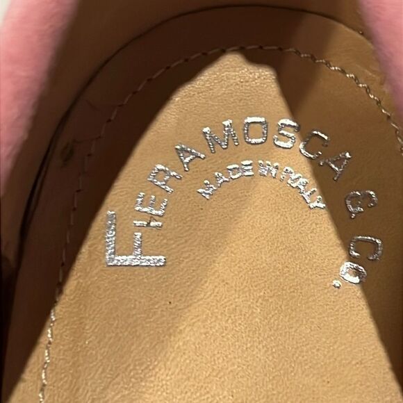 Fieramosca & Co. Pink‎ Suede/Leather Square Toe Kitten Heel Shoes Size 10 - Picture 10 of 16